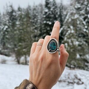 Turquoise Silver Ring SZ 9